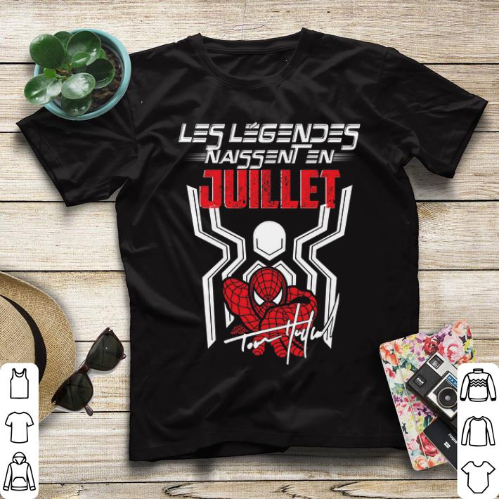 Spiderman Les Legendes Naissent En Juilllet Spiderman Signature shirt 4 - Spiderman Les Legendes Naissent En Juilllet Spiderman Signature shirt