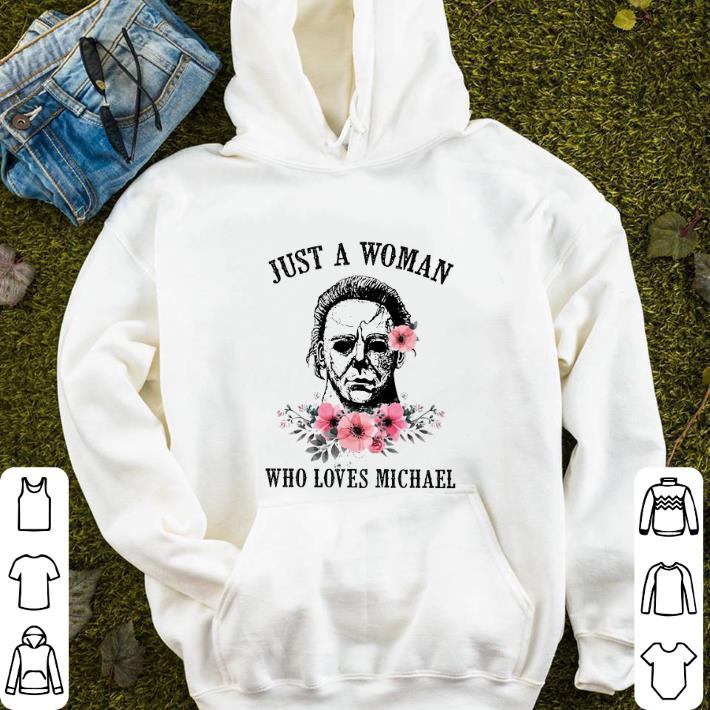 Floral Just a woman who loves Michael Myers shirt 4 - Floral Just a woman who loves Michael Myers shirt