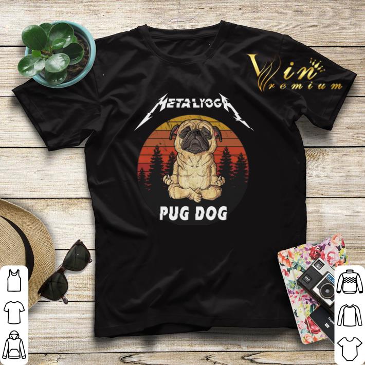 Sunset Metallica Metalyoga pug dog shirt 4 - Sunset Metallica Metalyoga pug dog shirt