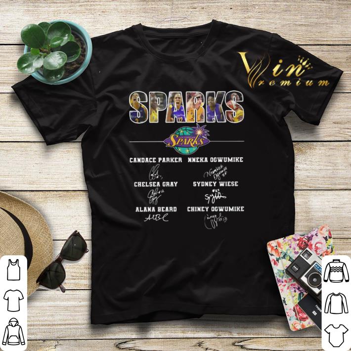 Signatures Los Angeles Sparks Candace parker Nneka Ogwumike shirt 4 - Signatures Los Angeles Sparks Candace parker Nneka Ogwumike shirt