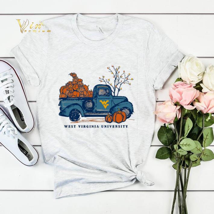 West Virginia Mountaineers WVU Harvest Pumpkin Truck shirt sweater 4 - West Virginia Mountaineers WVU Harvest Pumpkin Truck shirt sweater