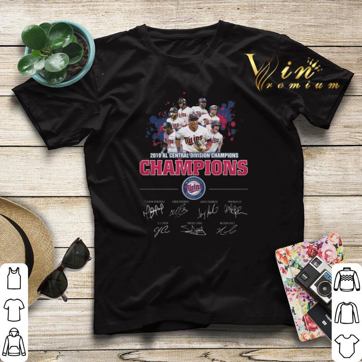 Awesome Signatures 2019 Al Central Division Champions Minnesota Twins shirt 4 - Awesome Signatures 2019 Al Central Division Champions Minnesota Twins shirt