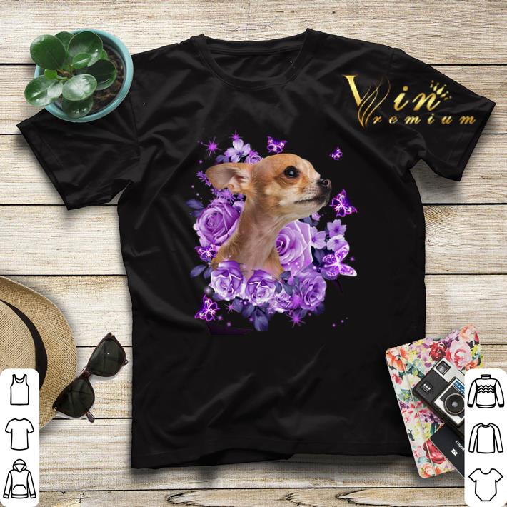 Chihuahua purple flowers shirt sweater 4 - Chihuahua purple flowers shirt sweater