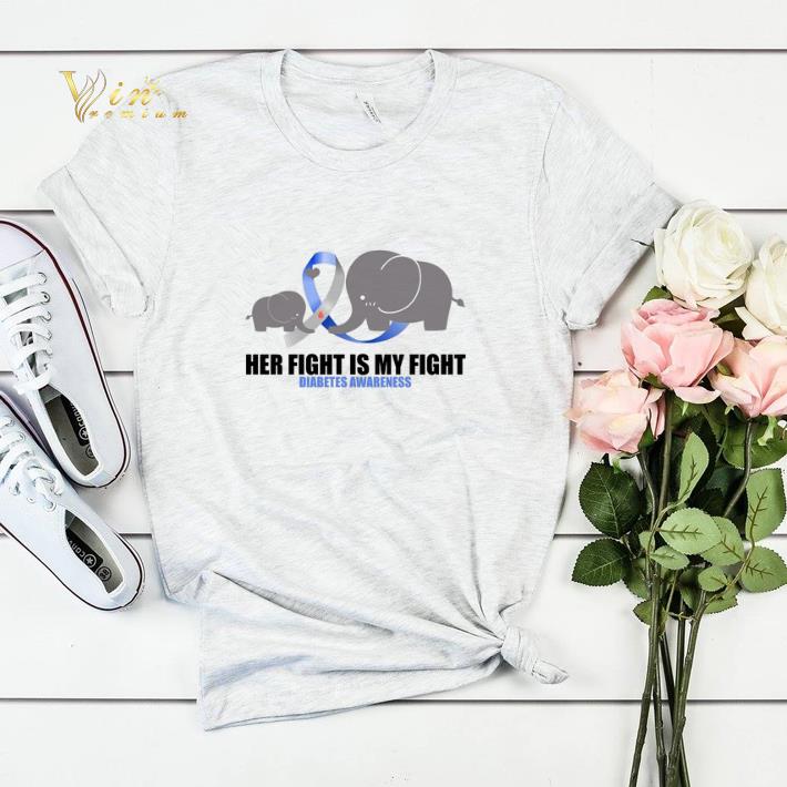 Elephants Her fight is my fight Diabetes Awareness shirt sweater 4 - Elephants Her fight is my fight Diabetes Awareness shirt sweater