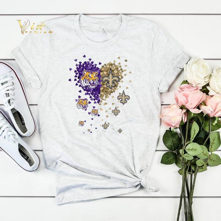 Love LSU Tigers New Orleans Saints Tiny Hearts Shape shirt sweater 4 - Love LSU Tigers New Orleans Saints Tiny Hearts Shape shirt sweater
