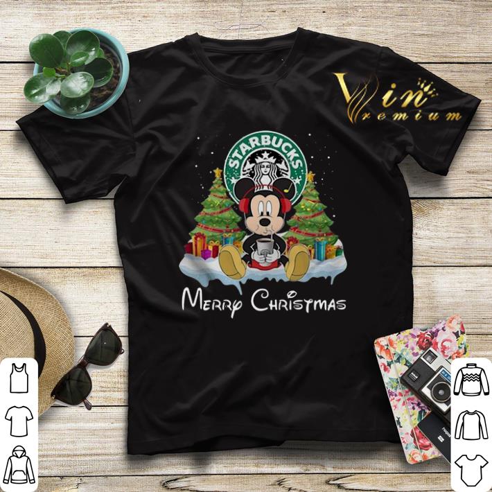 Merry Christmas Mickey Mouse drink Starbucks shirt 4 - Merry Christmas Mickey Mouse drink Starbucks shirt