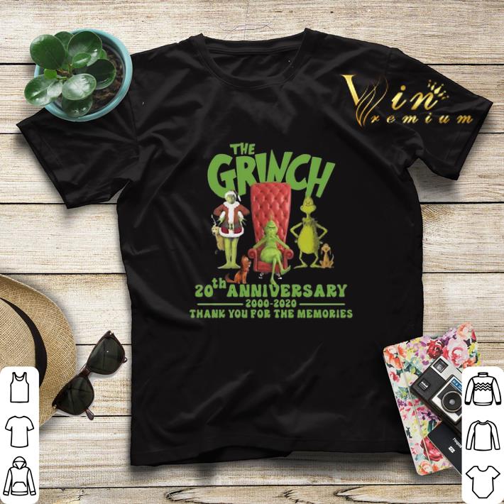 Thank you for the memories The Grinch 20th anniversary 2000 2020 shirt 4 - Thank you for the memories The Grinch 20th anniversary 2000-2020 shirt