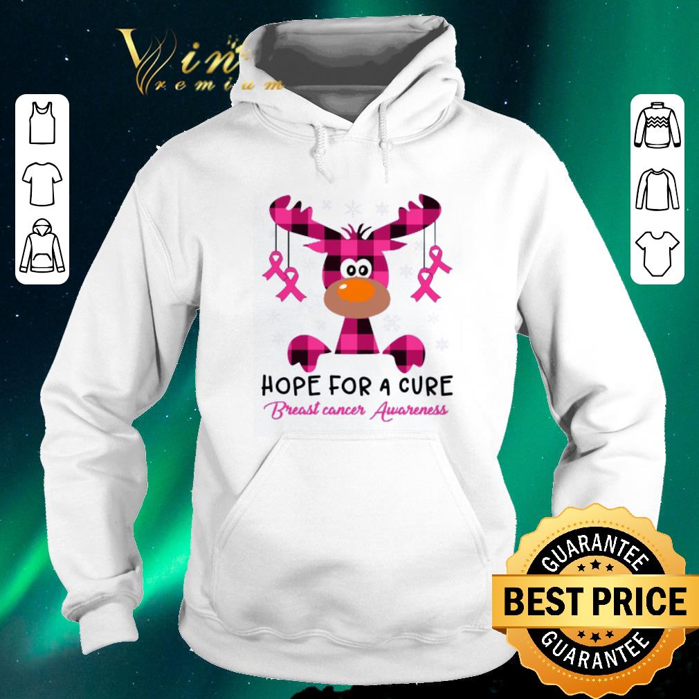 Awesome Reindeer Hope for a cure Breast cancer Awareness shirt sweater 4 - Awesome Reindeer Hope for a cure Breast cancer Awareness shirt sweater