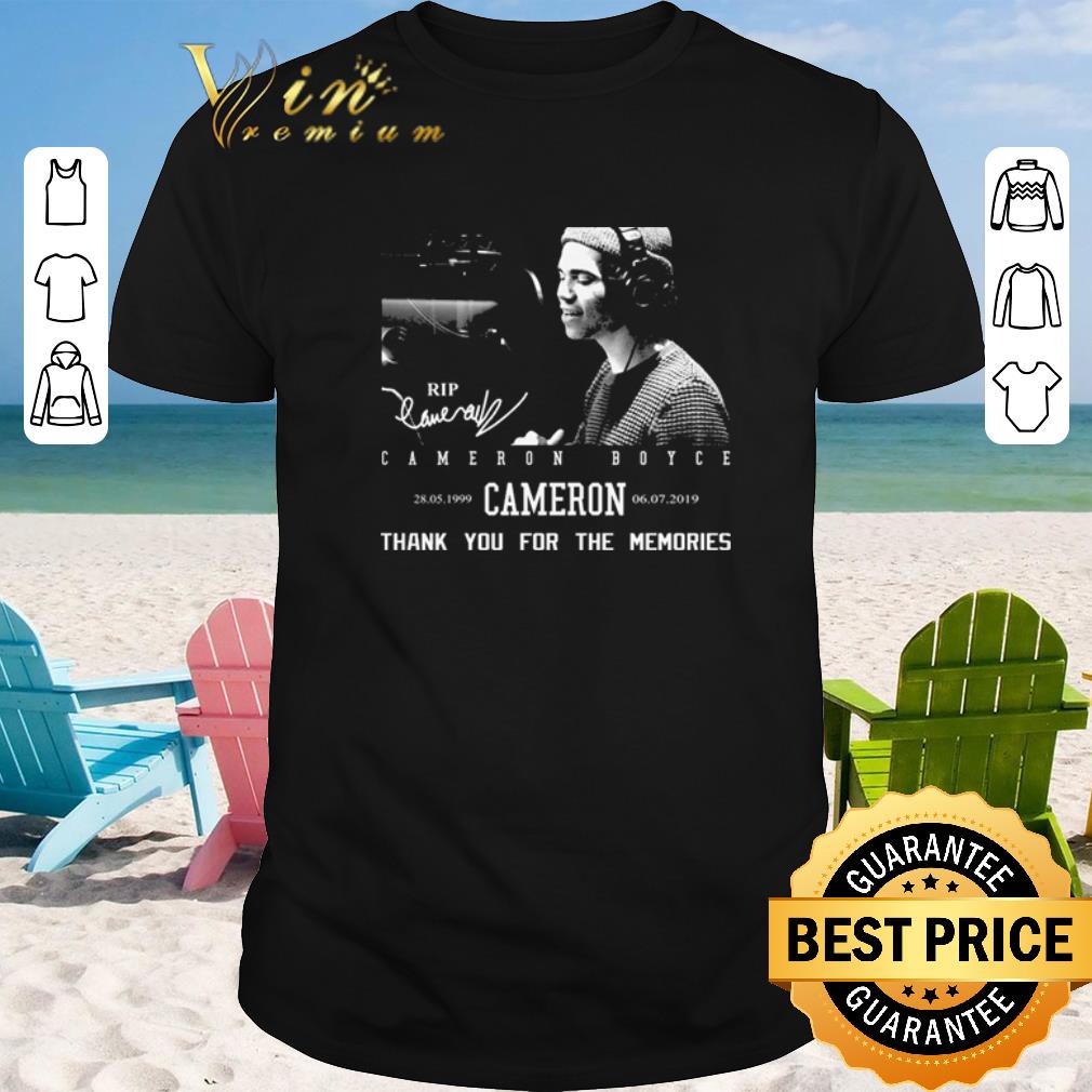 Awesome Rip Cameron Boyce 1999 2019 signature thank you for the memories shirt sweater 2019 1 - Awesome Rip Cameron Boyce 1999-2019 signature thank you for the memories shirt sweater 2019