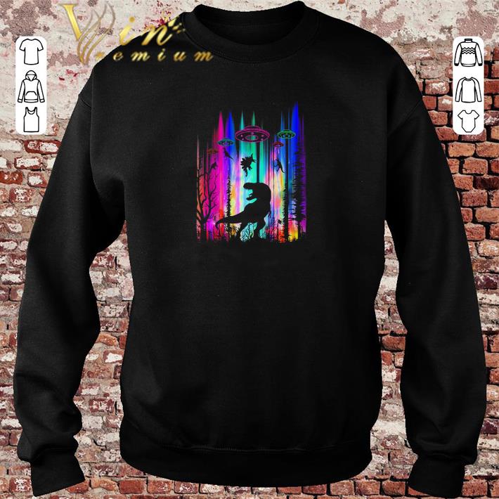 Awesome T Rex Dinosaur UFO Abduction shirt sweater 2019 4 - Awesome T-Rex Dinosaur UFO Abduction shirt sweater 2019