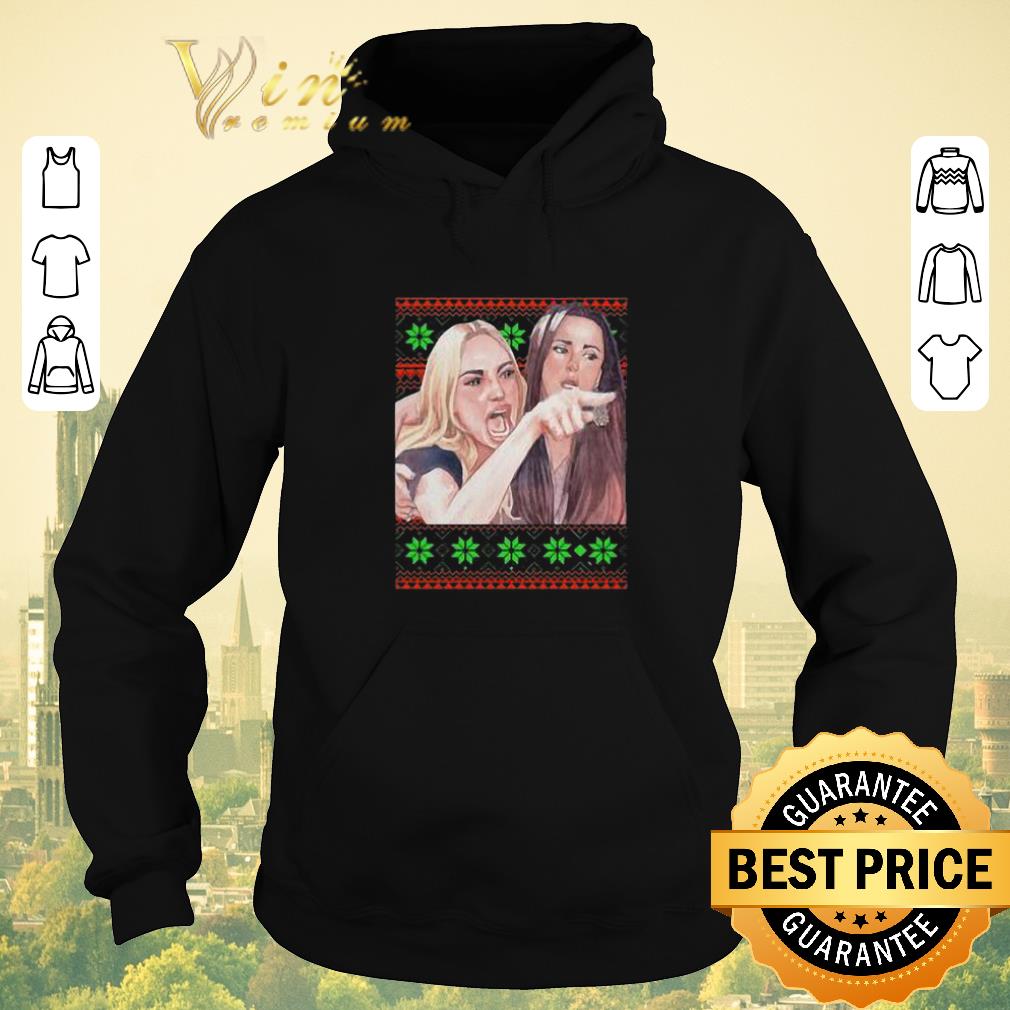 Awesome Woman Yelling at a Cat Christmas shirt sweater 4 - Awesome Woman Yelling at a Cat Christmas shirt sweater