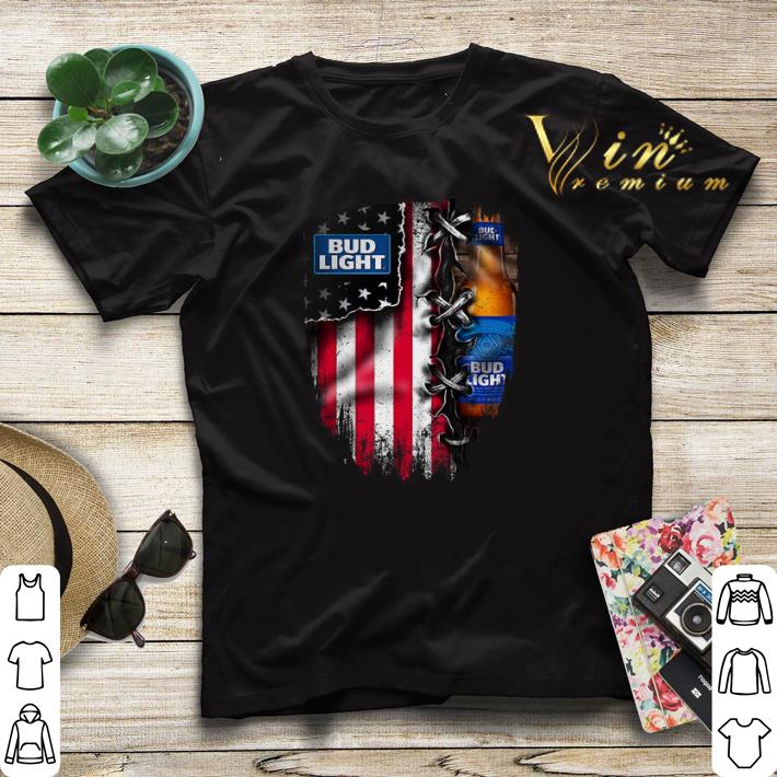 Bud Light inside American flag shirt 4 - Bud Light inside American flag shirt