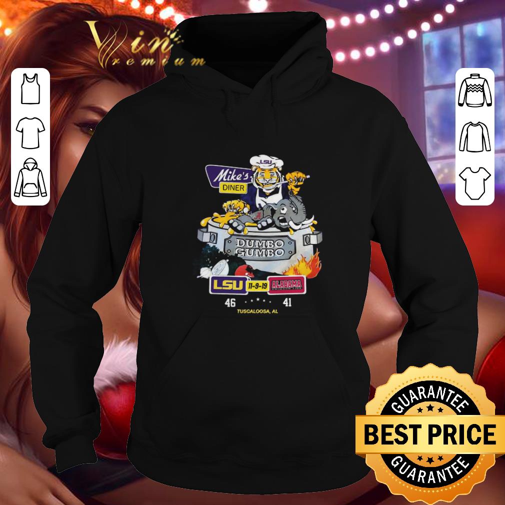 Cool LSU Tigers Mike s diner Dumbo Gumbo LSU Alabama Crimson Tide shirt 4 - Cool LSU Tigers Mike's diner Dumbo Gumbo LSU Alabama Crimson Tide shirt