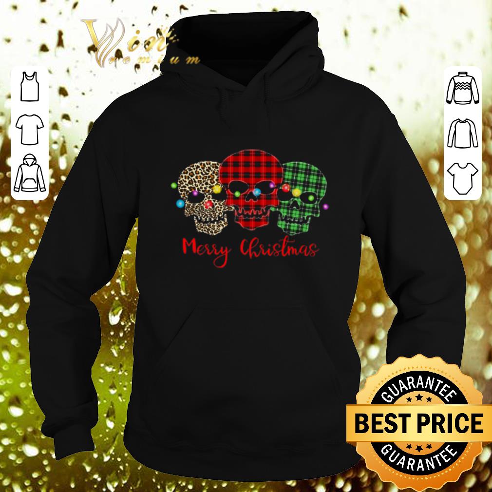 Cool Skull Merry Christmas Leopard Pattern Plaid shirt 4 - Cool Skull Merry Christmas Leopard Pattern Plaid shirt