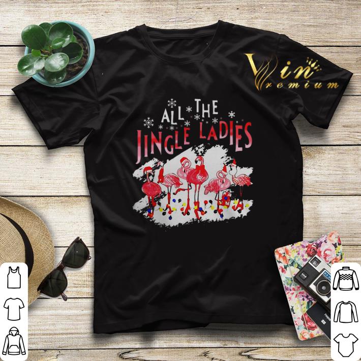 Flamingos all the jingle ladies Christmas shirt sweater 4 - Flamingos all the jingle ladies Christmas shirt sweater