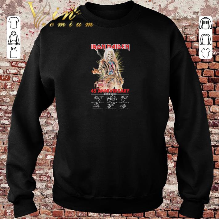 Funny Iron Maiden 45th anniversary 1975 2020 signatures shirt sweater 2019 4 - Funny Iron Maiden 45th anniversary 1975-2020 signatures shirt sweater 2019