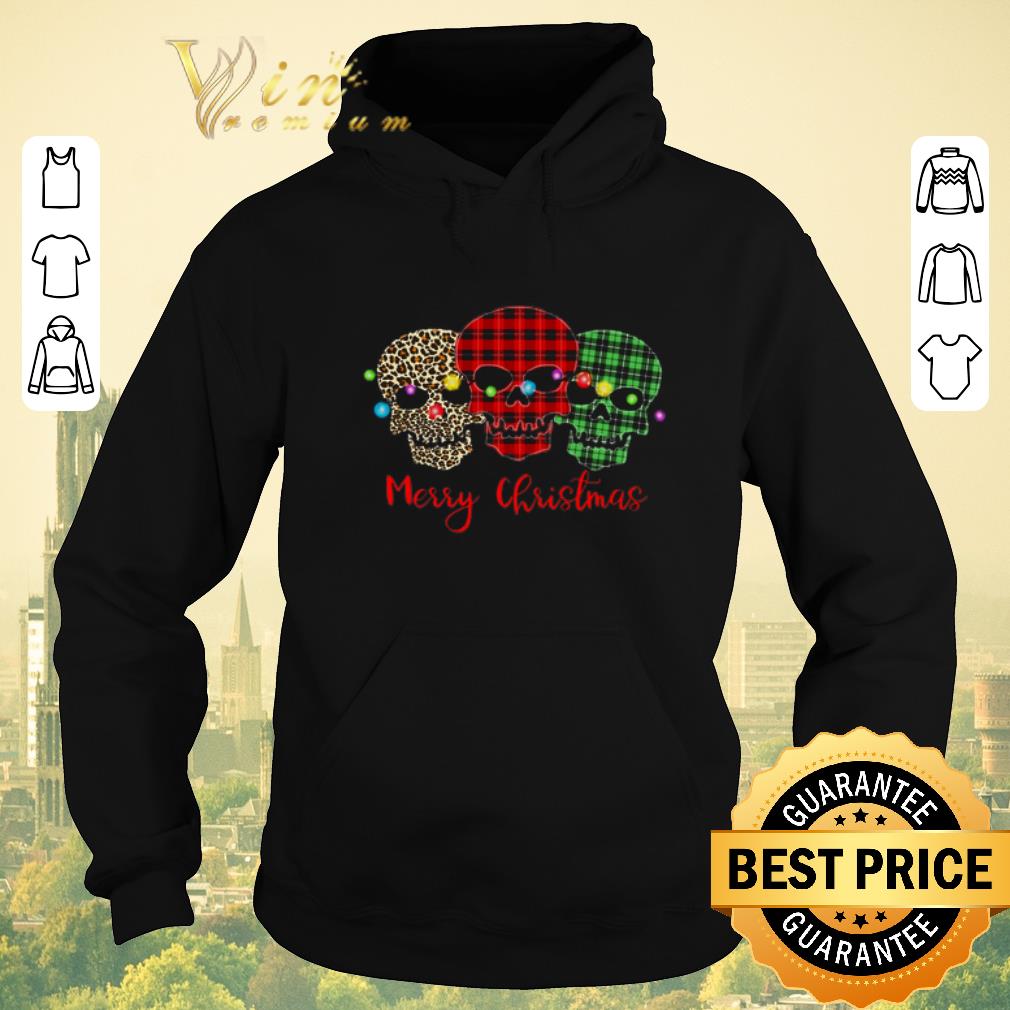 Funny Skull Merry Christmas Leopard Pattern Plaid shirt 4 - Funny Skull Merry Christmas Leopard Pattern Plaid shirt