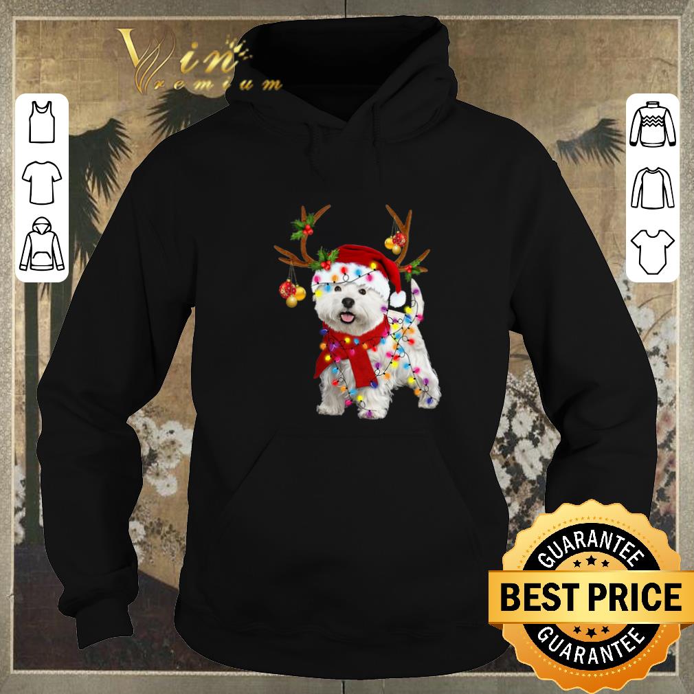 Funny West Highland Terrier santa reindeer Christmas shirt sweater 4 - Funny West Highland Terrier santa reindeer Christmas shirt sweater