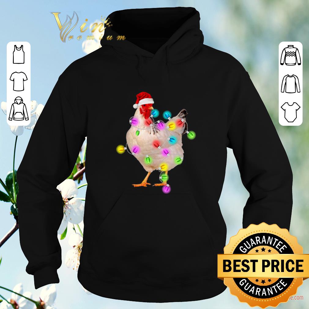 Hot Chicken santa Christmas lights shirt sweater 4 - Hot Chicken santa Christmas lights shirt sweater