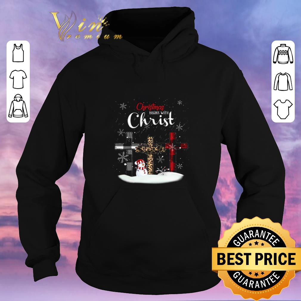Nice Christmas begins with Christ Snowman shirt sweater 4 - Nice Christmas begins with Christ Snowman shirt sweater