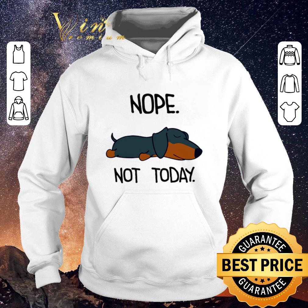 Nice Dachshund nope not today shirt sweater 4 - Nice Dachshund nope not today shirt sweater