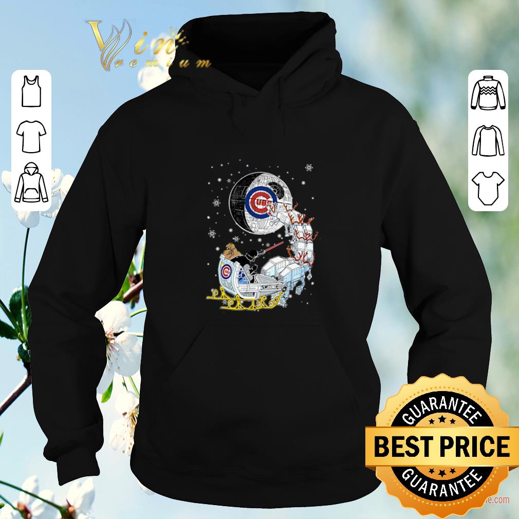 Nice Darth Vader Chicago cubs riding sleigh to the Death Star shirt sweater 4 - Nice Darth Vader Chicago cubs riding sleigh to the Death Star shirt sweater