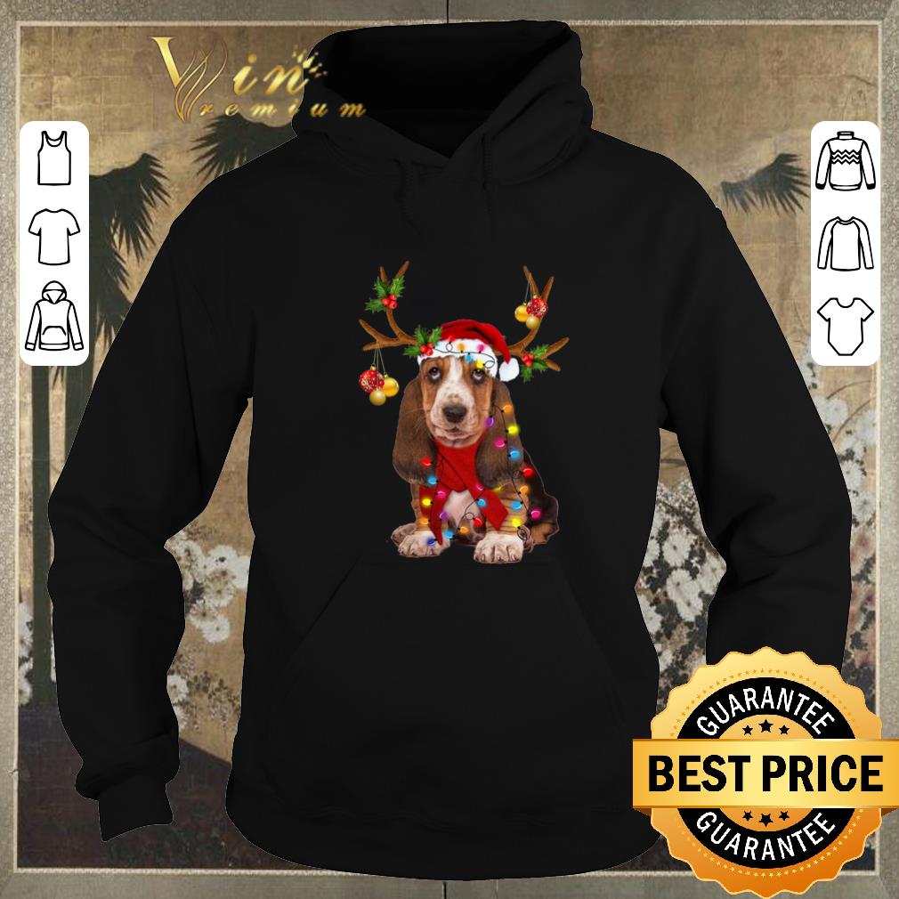 Official Basset Hound santa reindeer Christmas shirt sweater 4 - Official Basset Hound santa reindeer Christmas shirt sweater