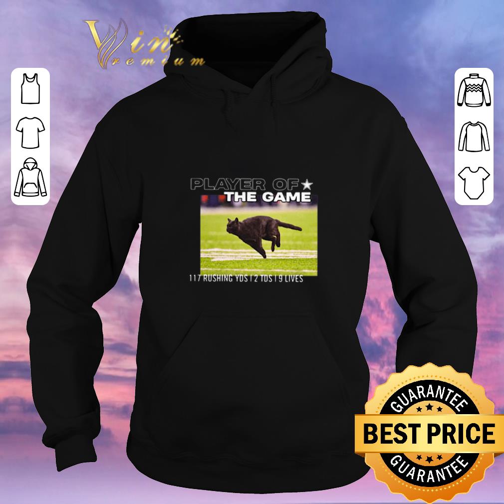 Official Cat player of the game 117 rushing yds 2 tds 9 lives shirt sweater 4 - Official Cat player of the game 117 rushing yds 2 tds 9 lives shirt sweater