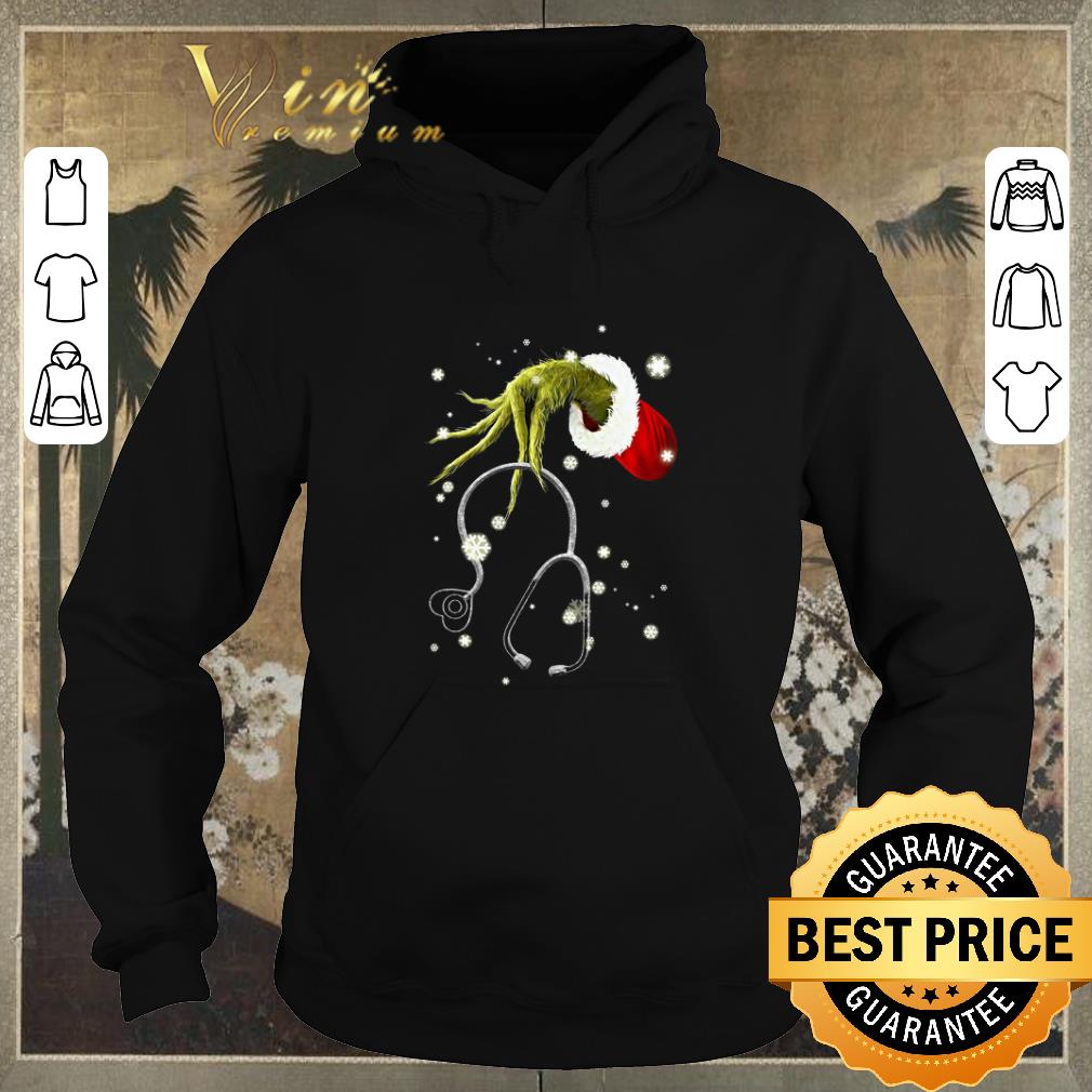 Official Grinch hand hold Stethoscope Nurse Christmas shirt sweater Official Grinch hand hold Stethoscope Nurse Christmas shirt sweater 4 - Official Grinch hand hold Stethoscope Nurse Christmas shirt sweater