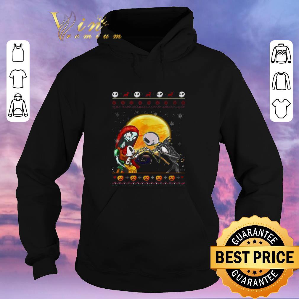Official Jack Skellington and Sally ugly Christmas shirt sweater 4 - Official Jack Skellington and Sally ugly Christmas shirt sweater