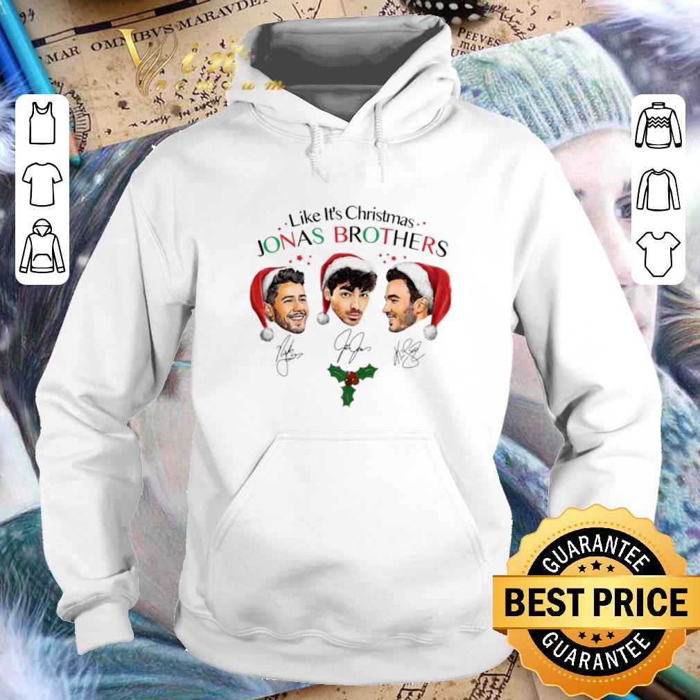 Official Like it s Christmas Jonas Brothers signatures shirt 4 - Official Like it's Christmas Jonas Brothers signatures shirt