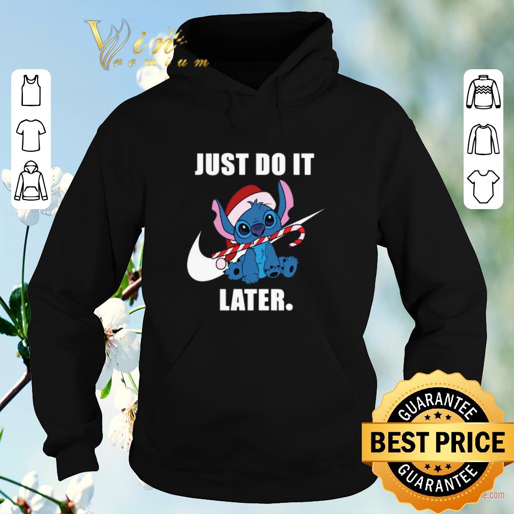 Official Stitch Nike just do it later Christmas shirt sweater 4 - Official Stitch Nike just do it later Christmas shirt sweater