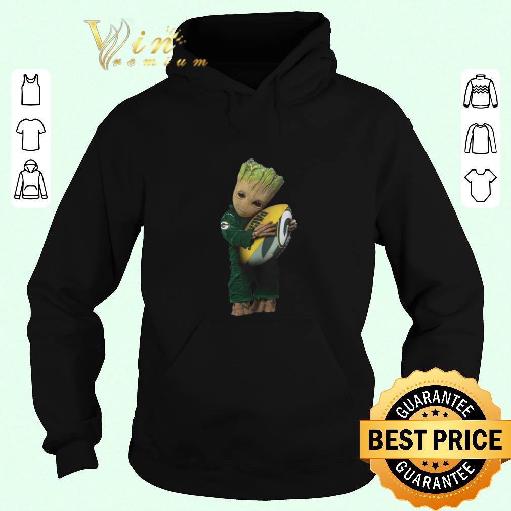 Premium Green Bay Packers Baby Groot hug rugby ball shirt 4 - Premium Green Bay Packers Baby Groot hug rugby ball shirt