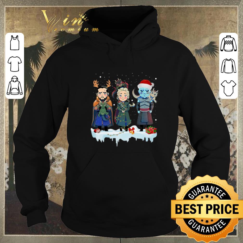 Premium Jon Snow Daenerys Targaryen Night King chibi Christmas shirt sweater 4 - Premium Jon Snow Daenerys Targaryen Night King chibi Christmas shirt sweater