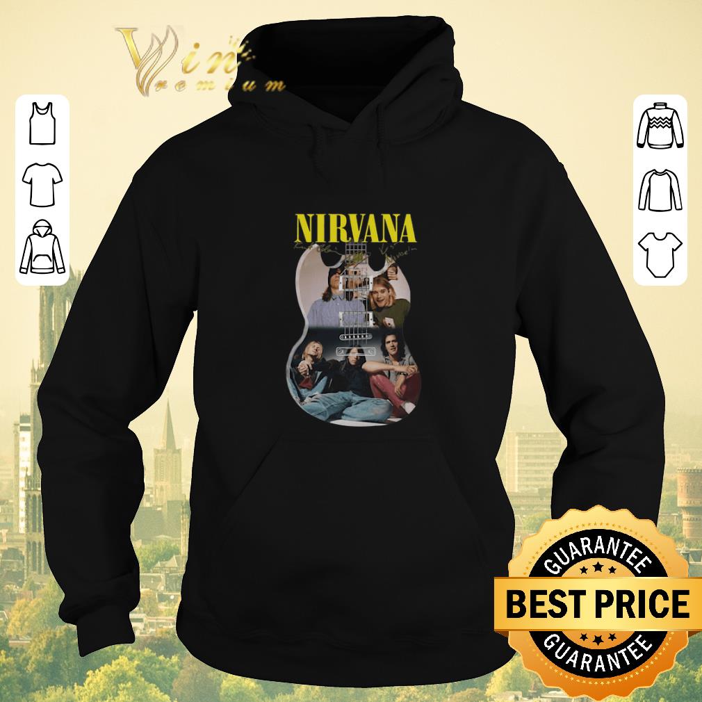 Premium Signatures Nirvana guitarist band shirt 4 - Premium Signatures Nirvana guitarist band shirt