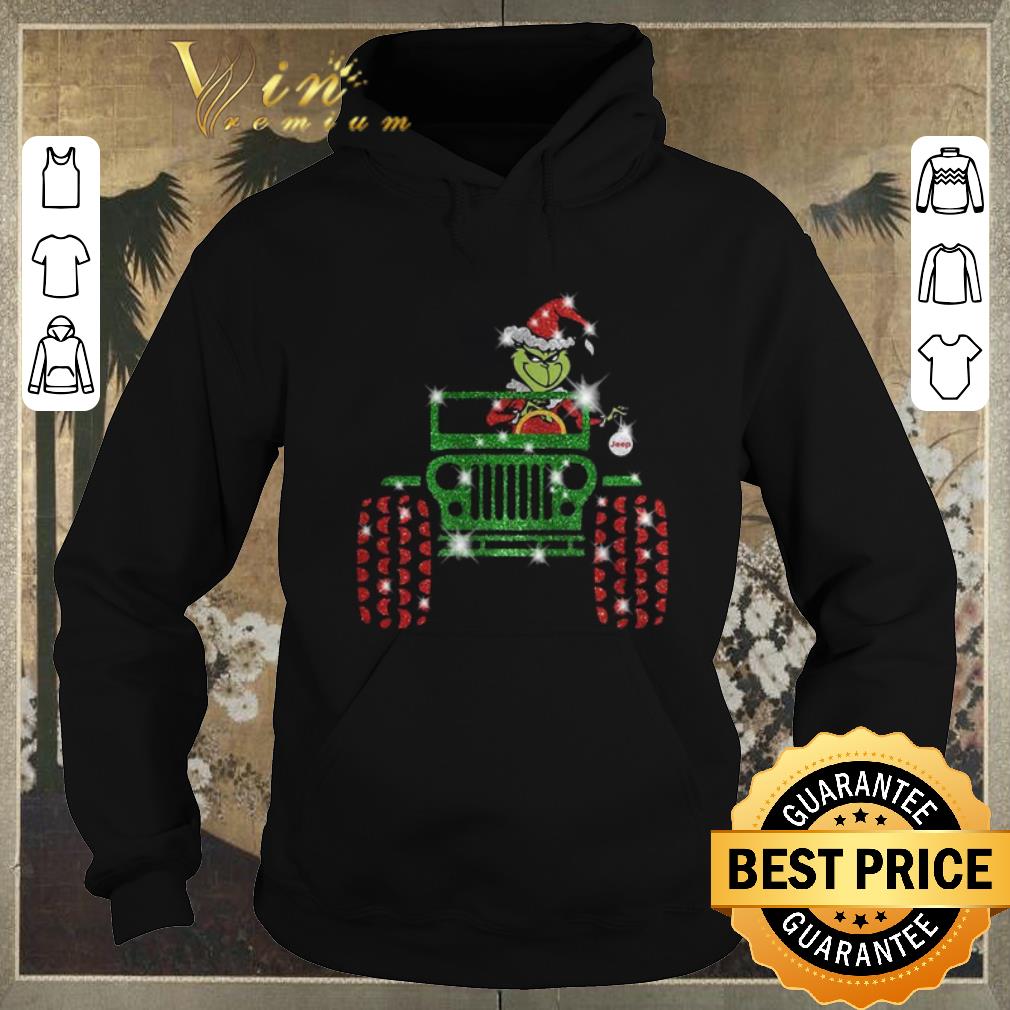 Pretty Grinch driving jeep car Christmas shirt 4 - Pretty Grinch driving jeep car Christmas shirt