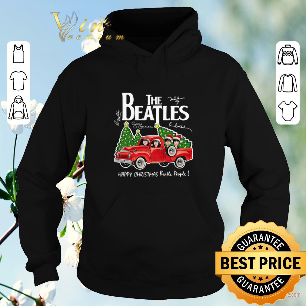 Pretty The Beatles Signatures Happy Christmas Beatle People shirt sweater 4 - Pretty The Beatles Signatures Happy Christmas Beatle People shirt sweater