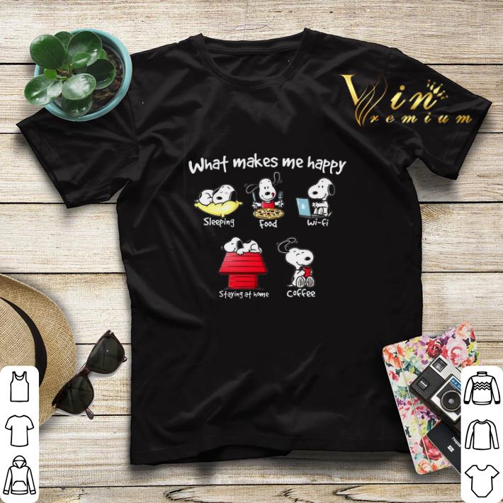 Snoopy what makes me happy sleeping food wifi staying at home shirt sweater 4 - Snoopy what makes me happy sleeping food wifi staying at home shirt sweater