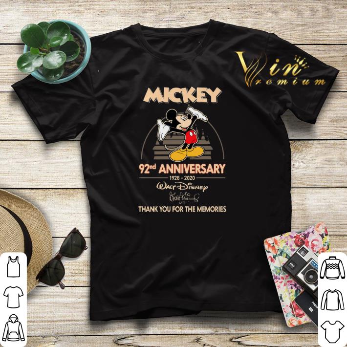 Thank you for the memories Mickey 92nd anniversary 1928 2020 shirt 4 - Thank you for the memories Mickey 92nd anniversary 1928-2020 shirt