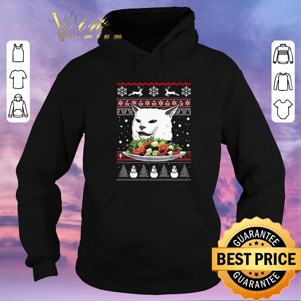 Top Angry Women Yelling at Confused Cat at Dinner Table Meme Ugly Christmas shirt sweater 4 - Top Angry Women Yelling at Confused Cat at Dinner Table Meme Ugly Christmas shirt sweater