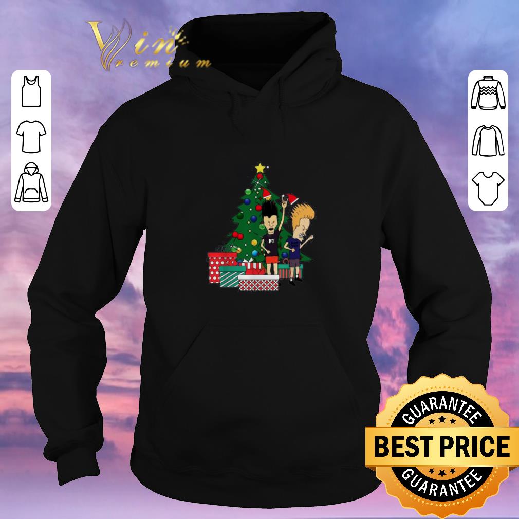 Top Beavis and Butthead around the Christmas tree ugly shirt sweater 4 - Top Beavis and Butthead around the Christmas tree ugly shirt sweater