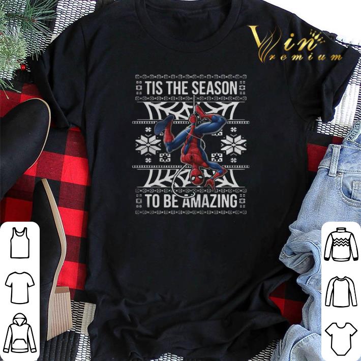 Ugly Christmas Spider Man Tis The Season To Be Amazing shirt 2 - Ugly Christmas Spider Man Tis The Season To Be Amazing shirt