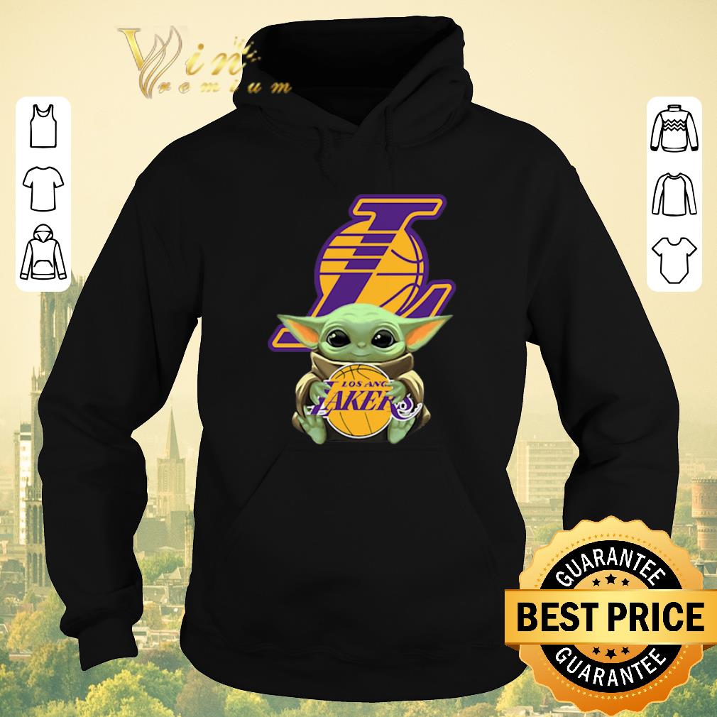 Awesome Baby Yoda hug Los Angeles Lakers Star Wars Mandalorian shirt sweater 4 - Awesome Baby Yoda hug Los Angeles Lakers Star Wars Mandalorian shirt sweater