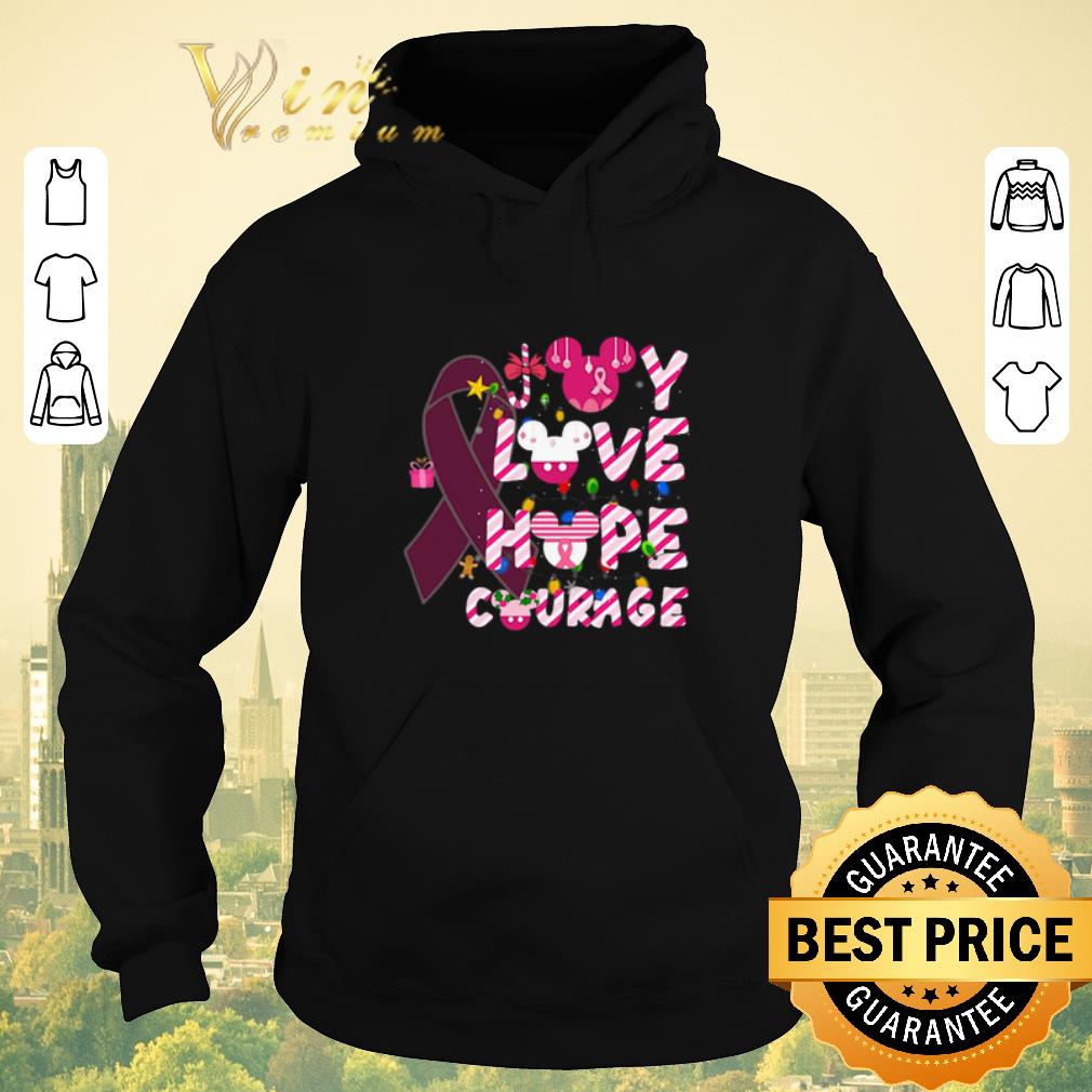 Awesome Breast Cancer Joy Love Hope Courage Mickey head Christmas shirt sweater Awesome Breast Cancer Joy Love Hope Courage Mickey head Christmas shirt sweater 4 - Awesome Breast Cancer Joy Love Hope Courage Mickey head Christmas shirt sweater