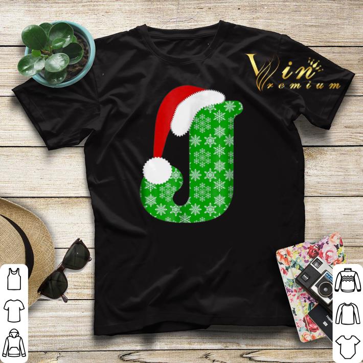 Christmas Santa Hat Monogram Letter J Holiday Gift shirt sweater 4 - Christmas Santa Hat Monogram Letter J Holiday Gift shirt sweater