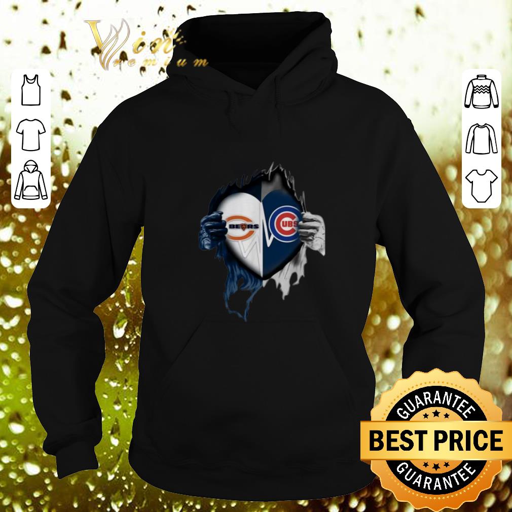 Cool Love Chicago Bears and Chicago Cubs inside me shirt 4 - Cool Love Chicago Bears and Chicago Cubs inside me shirt