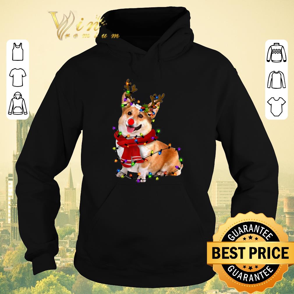 Funny Christmas Lights Corgi Reindeer Pajama shirt 4 - Funny Christmas Lights Corgi Reindeer Pajama shirt