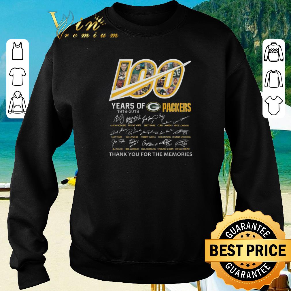 Funny Signatures 100 years of Green Bay Packers 1919 2019 shirt 2019 4 - Funny Signatures 100 years of Green Bay Packers 1919-2019 shirt 2019