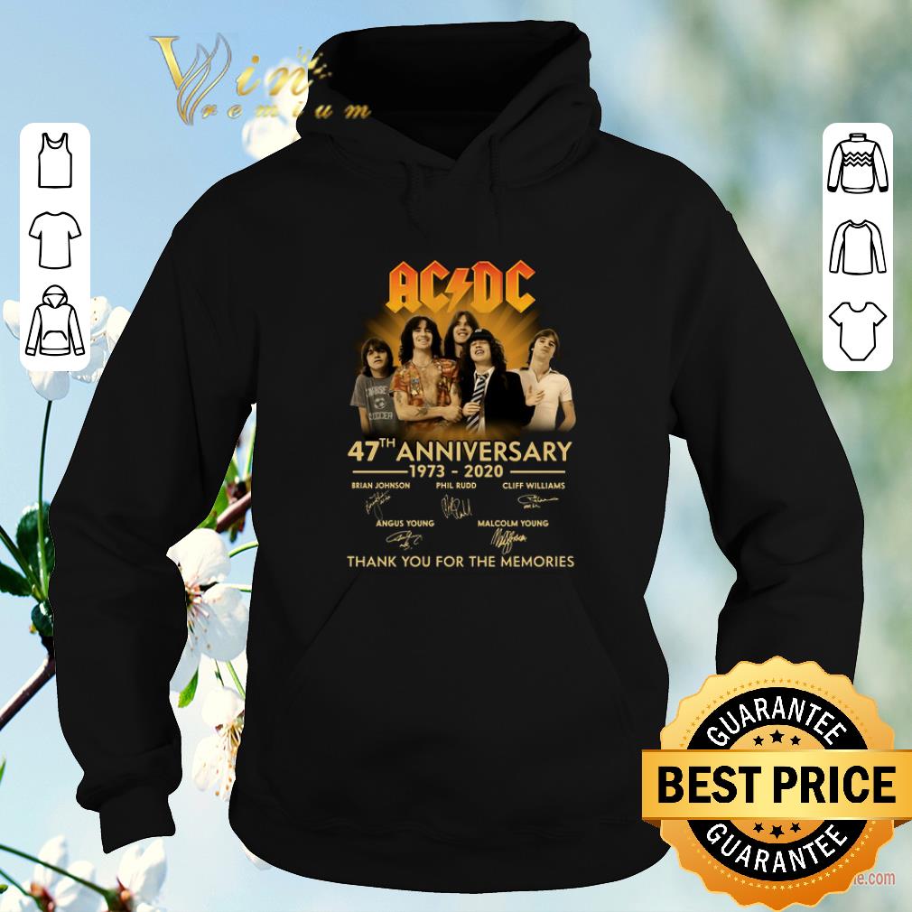 Funny Thank you for the memories ACDC 47th anniversary 1973 2020 sign shirt 4 - Funny Thank you for the memories ACDC 47th anniversary 1973 2020 sign shirt
