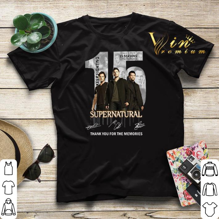 Keep Fighting 15 Years of Supernatural signed thank you memories shirt sweater 4 - Keep Fighting 15 Years of Supernatural signed thank you memories shirt sweater